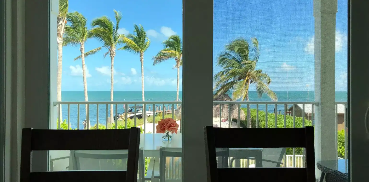 Spectacular views from the dining area at keys Cove vacation rhome entals