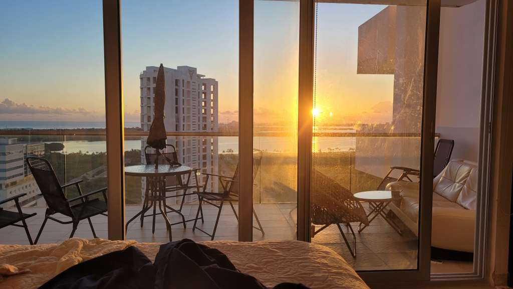 Sunrise from the balcony