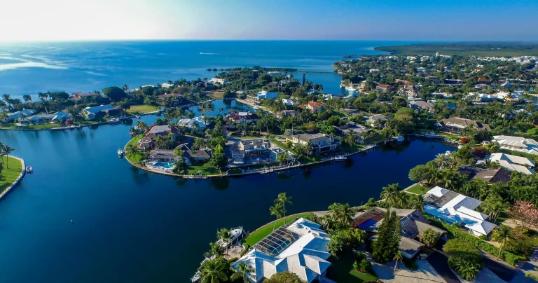 Bird's eye view of Key Largo, FL