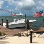 A fishing boat at a private slip with 50A at Keys Cove, Marathon FL 